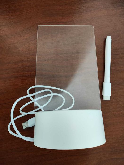 Trio de artigos com luz led (desenho, leitura e lembretes)