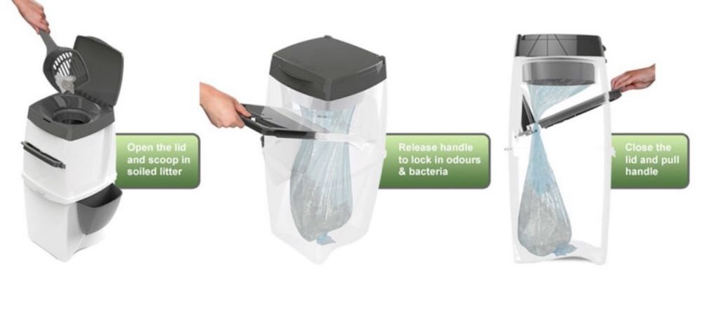 Caixote de lixo para dejetos de gatos