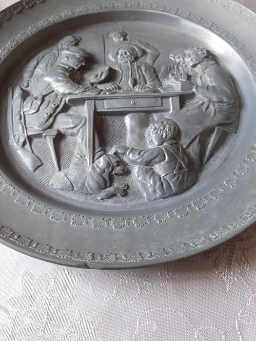 Декор панно плакетка " Картежники "