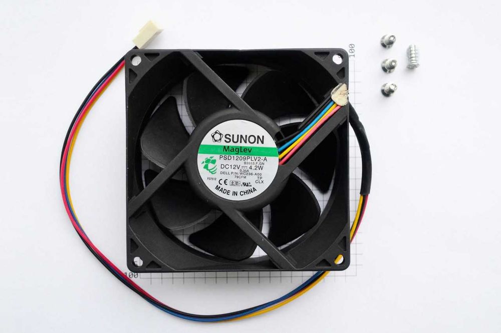 Вентилятор Для ПК DELL OPTIPLEX 990MT (0WC236) DC (12V, 0.35A), 4-PIN