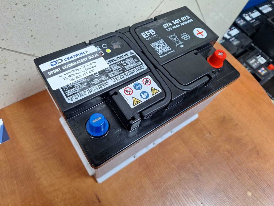 Nowy akumulator MOLL OE EFB 74Ah 720A - 70Ah 72Ah 75Ah 76Ah 77Ah