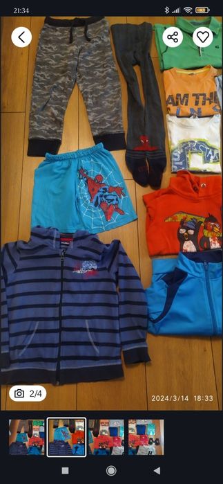 Paka ubrań rozmiar 110cm chłopiec