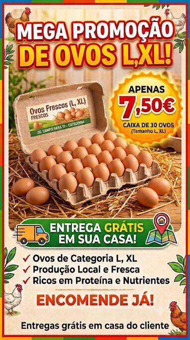 Ovos L, XL deliciosos