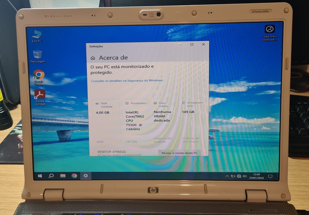 Portátil HP Antigo - Windows 10