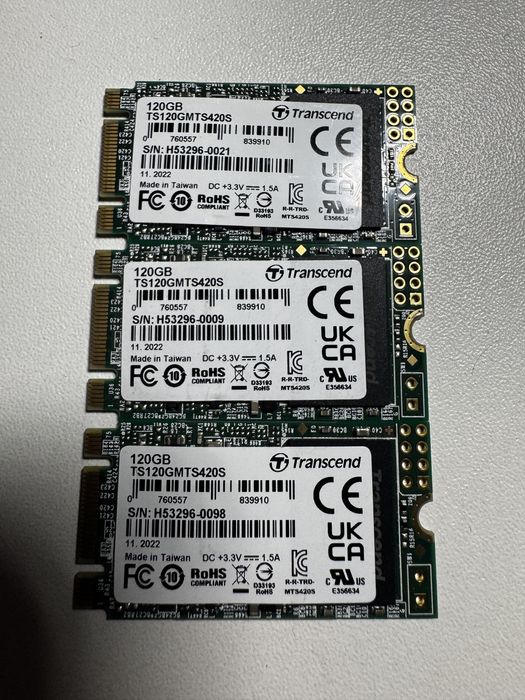 Pakiet 3 sztuk dyskow SSD Transcend M2