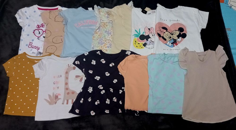 По 50/шт. Футболки для дівчинки 18-24міс., 2-3р. 92, 92-98