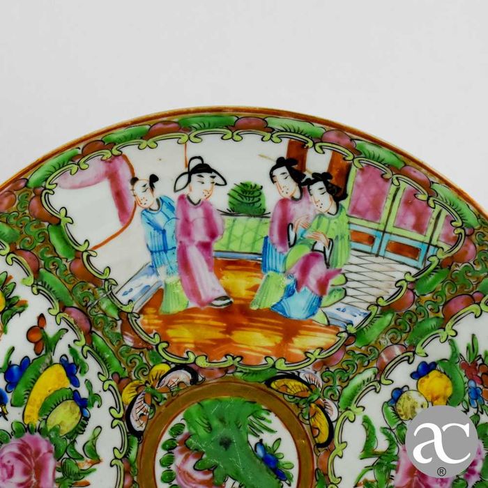 Prato em Porcelana da China decoração Mandarim, séc. XIX, nº 4