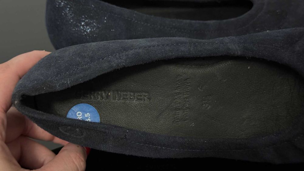 Gerry Weber | granatowe zamszowe baleriny r. 36.5 (wkładka 23 cm)