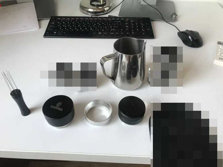 Набір баристи. Пуш темпер, розрівнювач, пітчер 53 мм.