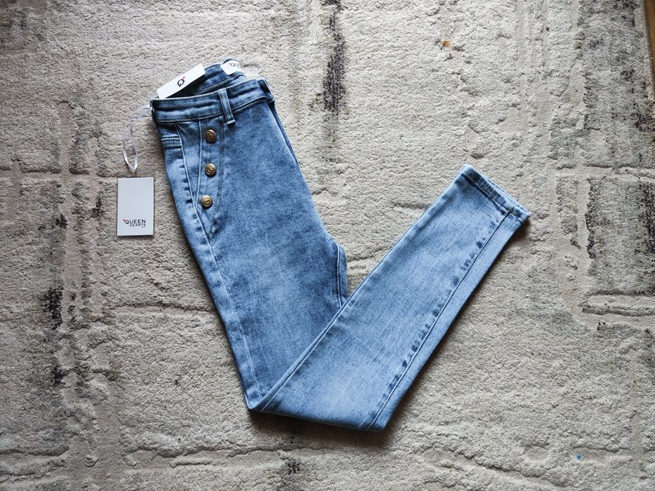 Spodnie damskie skinny jeans rurki 38 M Queen Hearts nowe z metką