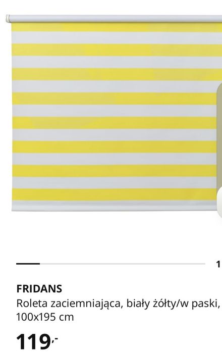 Fridans roleta ikea 100x195 zaciemniająca