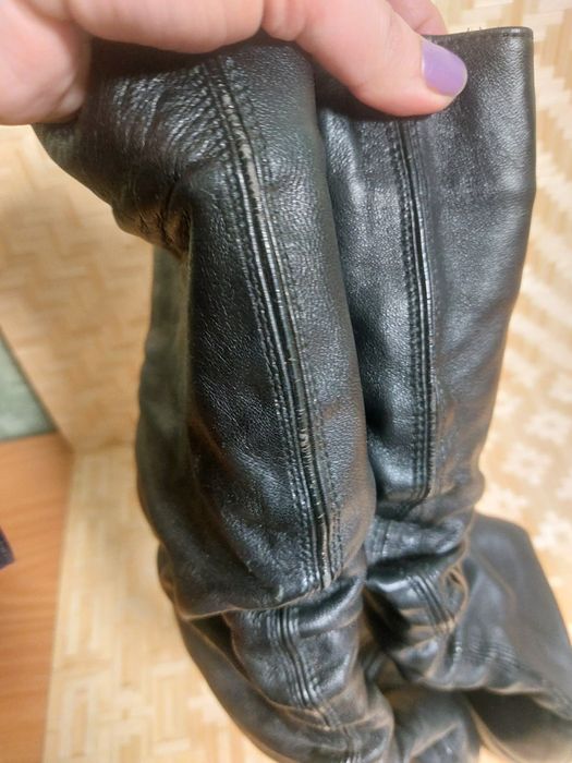 Чоботи зимові шкіряні на хутрі 39 розмір