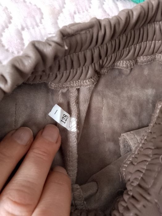 Штани шкіряні для дівчинки, 128