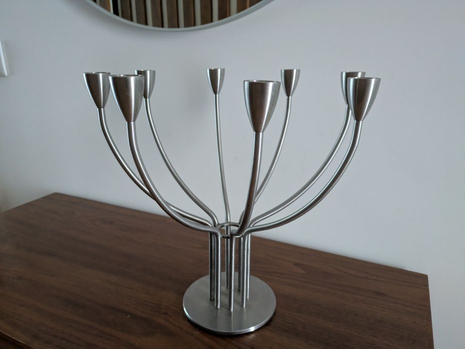 Candelabro inox escovado