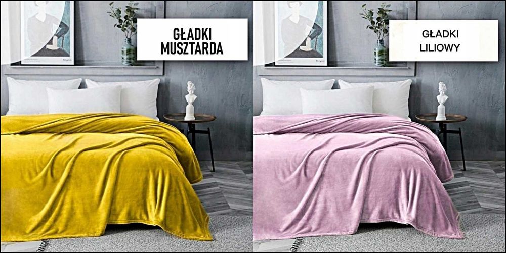 Miękki koc Mikrofibra Mega Okazja (wiele kolorów dostępnych)