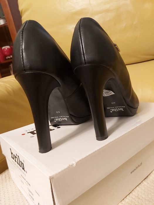 Brilu. Klasyczne szpilki na platformie czółenka 40 nowe