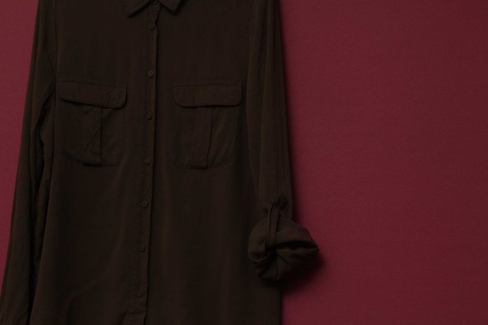 H&M 38 M рубашка-трансформер из вискозы