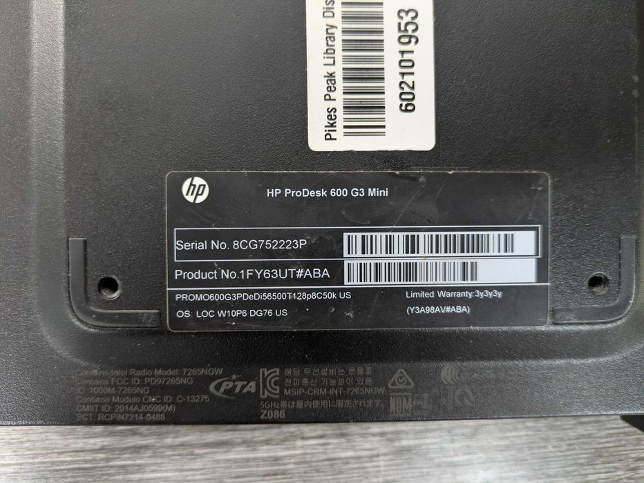 Міні комп'ютер HP ProDesk 600 G3 i5-6500T RAM 8Gb / HP EliteDesk 800 G3 i5-7500 / Ram 8gb