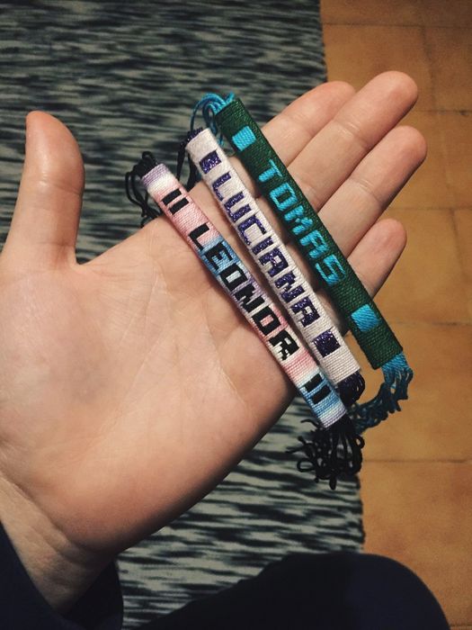 Pulseiras com o nome