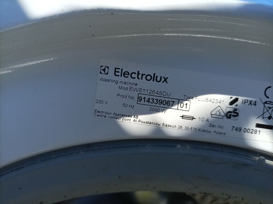 Programator płytka PCB Elektrolux EWS 11264 SDU