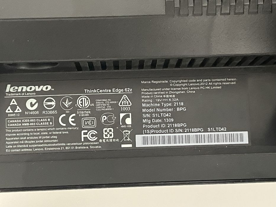 Моноблок LENOVO ThinkCentre Edge 62z клавіатура миша