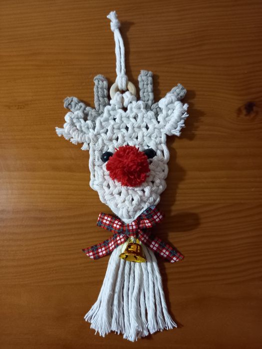 Decoração de natal em macramé