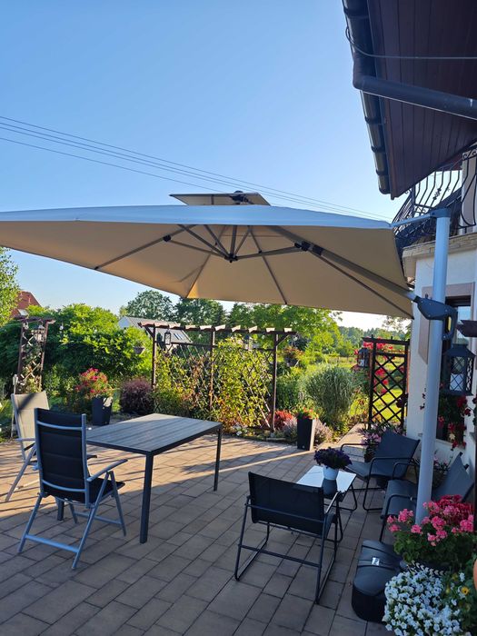 Parasol Ogrodowy PURPLE LEAF Kwadratowy 300x300cm Obrót 360 UV50+