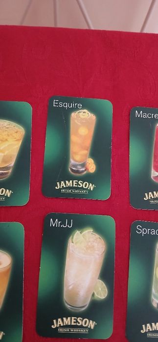 6 Cartas Jameson Irish Whiskey, novas