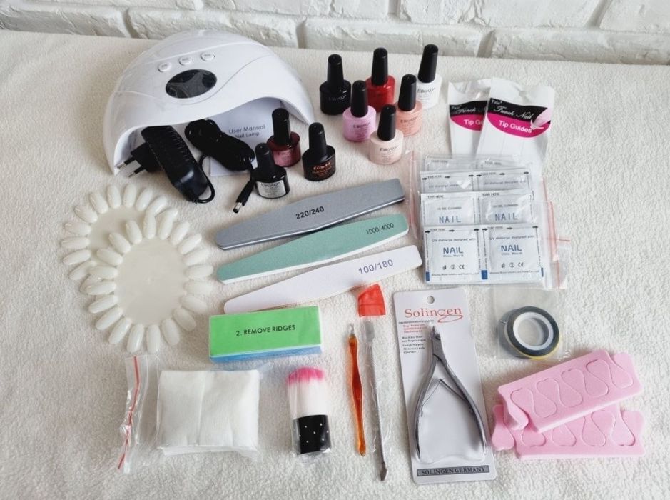 Zestaw do manicure hybrydowego Elite99 + lampa UV LED