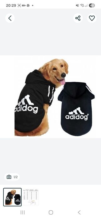 Bluza dla psa M czarna oraz szara