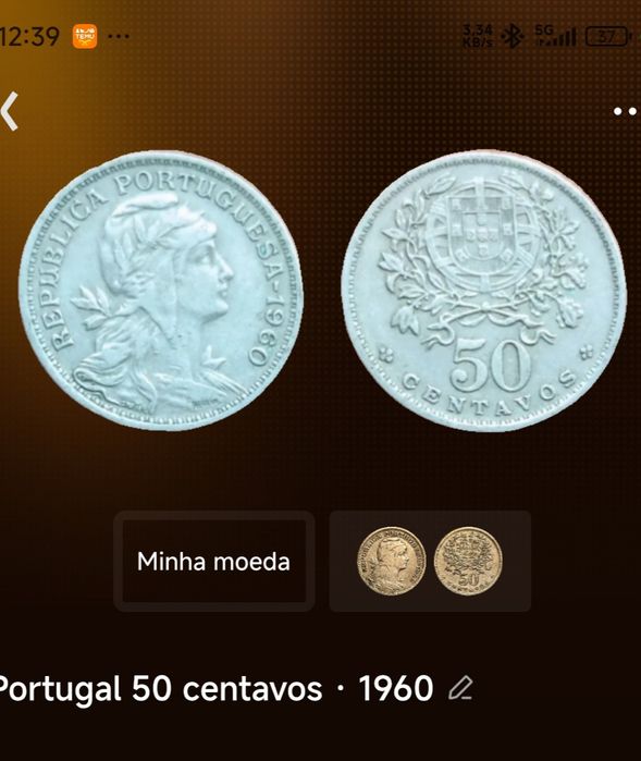 3 moedas de 1960