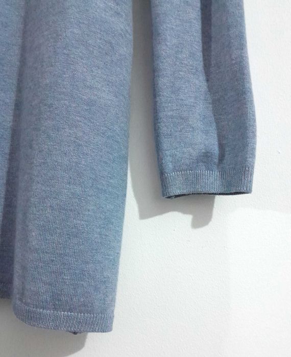 Casaco de malha com cinto azul claro Zara T: S (serve a M)