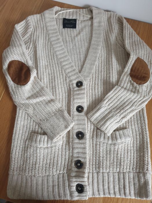 Beżowy sweter z wełną Zara s/m