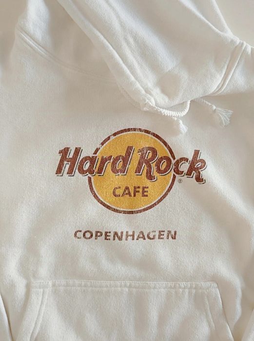Camisola hoodie branco Hard Rock café Copenhagen
