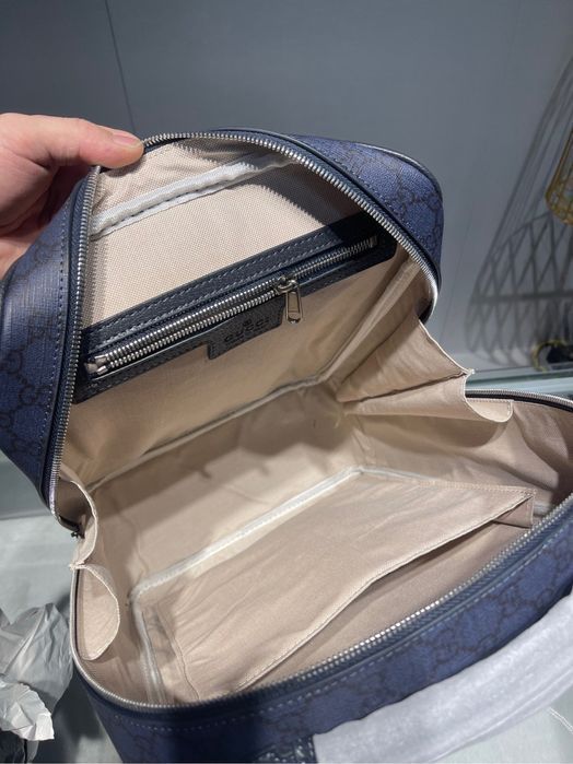 Рюкзак мужской синий Louis Vuitton GCC унисекс портфель ранец кожаный