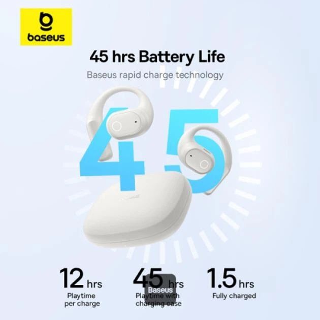 Навушники Baseus Eli 10i Fit Open-Ear TWS Earbuds (White)