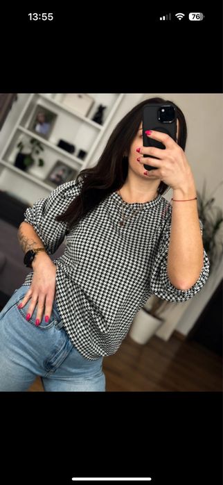 Bluzka w pepitkę