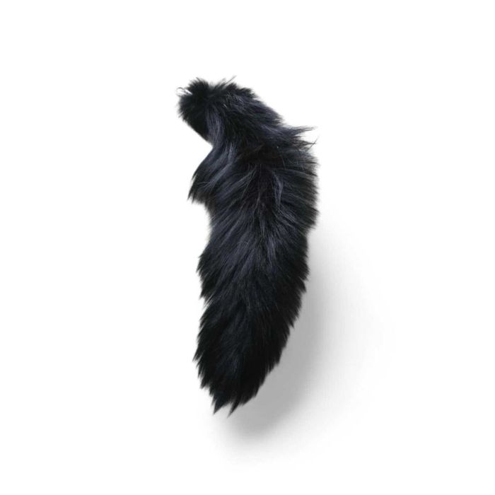 Czarna Kita Lisa 30–40 cm Naturalne Futro Brelok Karabińczyk