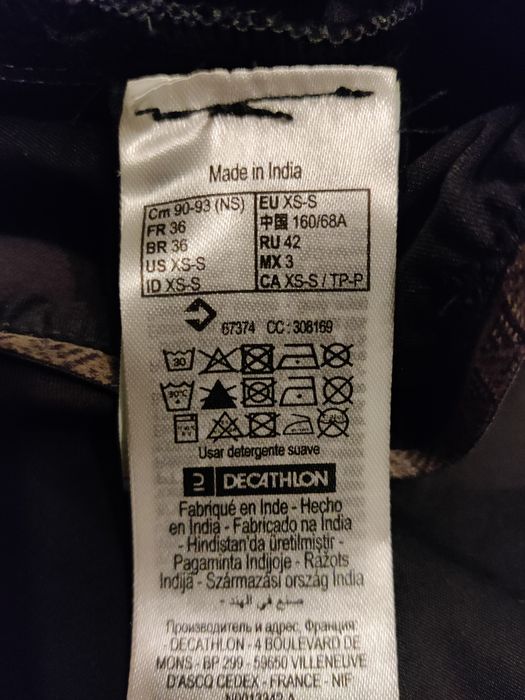 Spódnico-spodenki damskie turystyczne szare Quechua NH500 plus spodenki dresowe hm36 S  bdb