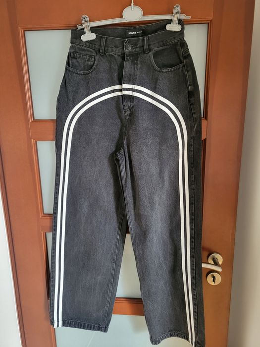 Jeansy rozm.XS House, szeroka nogawka