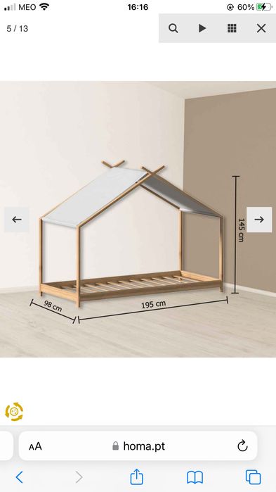 Vendo 1 cama montessori, como nova