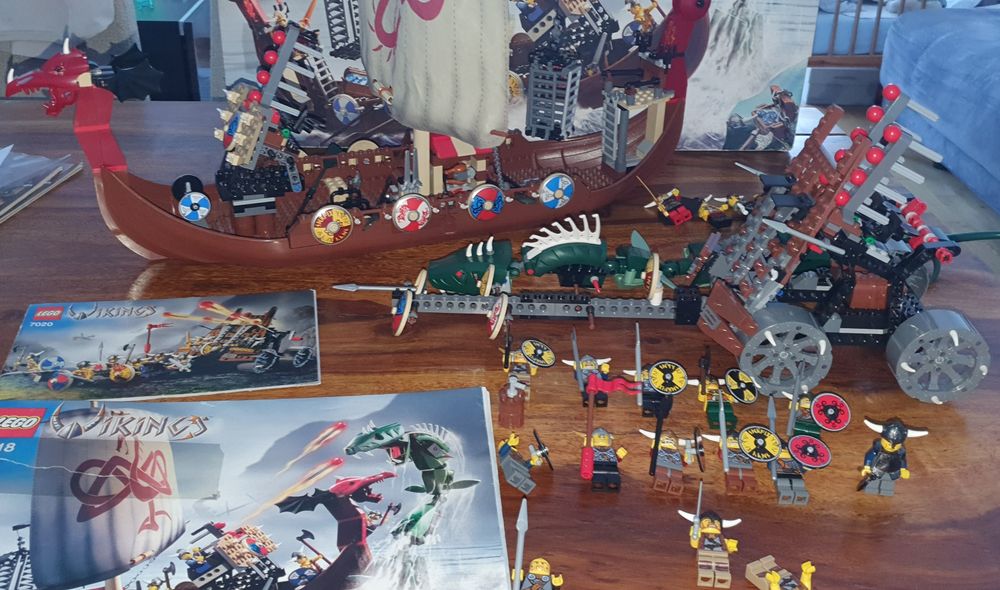 Lego Vikings Drakkar Okręt Wikingów 7018 oraz 7020