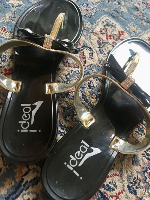 Japonki gumowe z kokarda