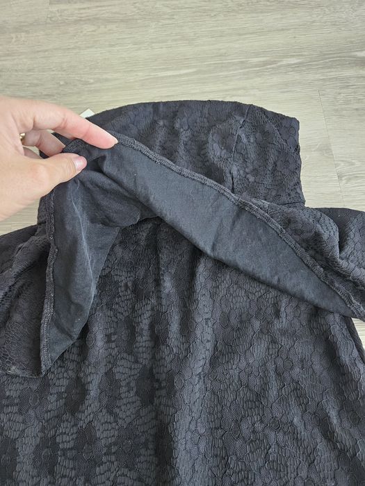Vestido cai-cai preto rendado S novo