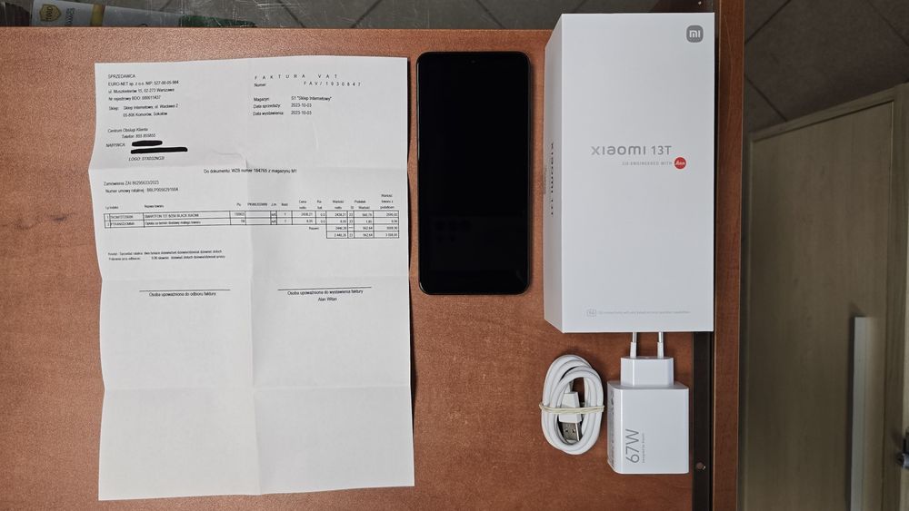 Xiaomi 13T 5G Dual Sim 256GB/8GB RAM czarny, stan bdb, gwarancja