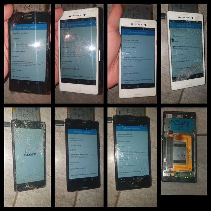 Zestaw 16x LCD Sony Xperia M4 Aqua E2303 + 4klapki