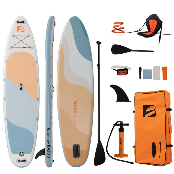 Zgrzewana deska SUP Light by Bass 358cm – zestaw z siedziskiem 2 LATA GWARANCJI