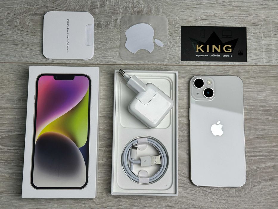 Apple iPhone 14 - 512GB - Starlight Neverlock 100% АКУМУЛЯТОР