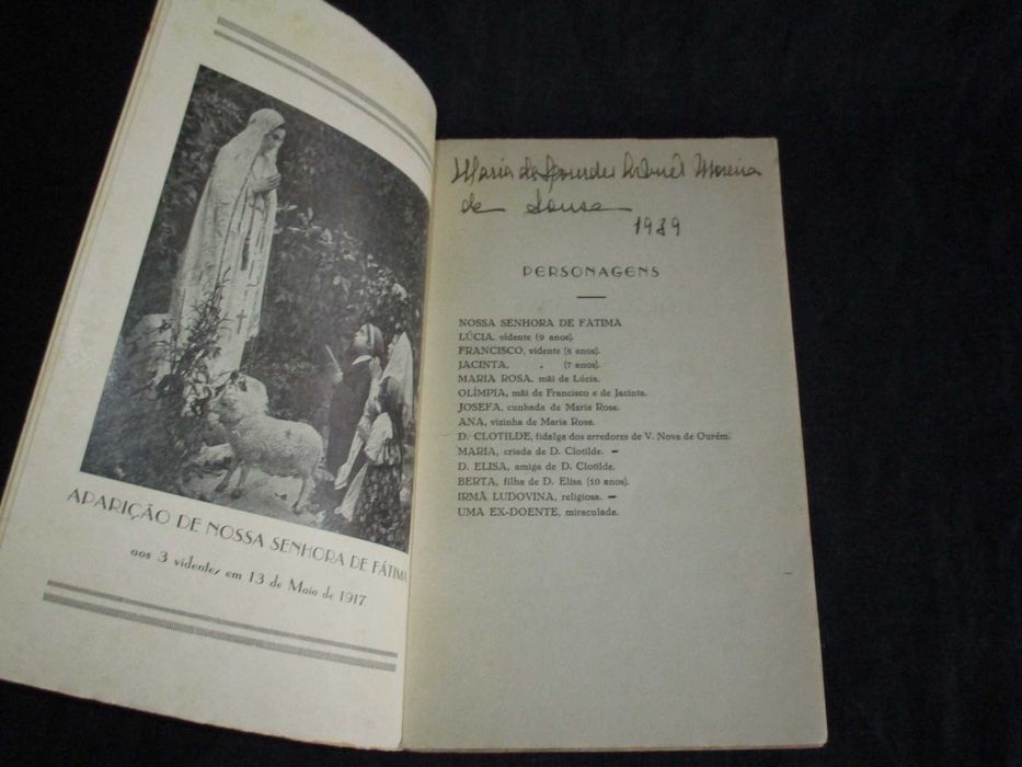Livro O Mistério de Fátima Peça em 3 Actos 1939