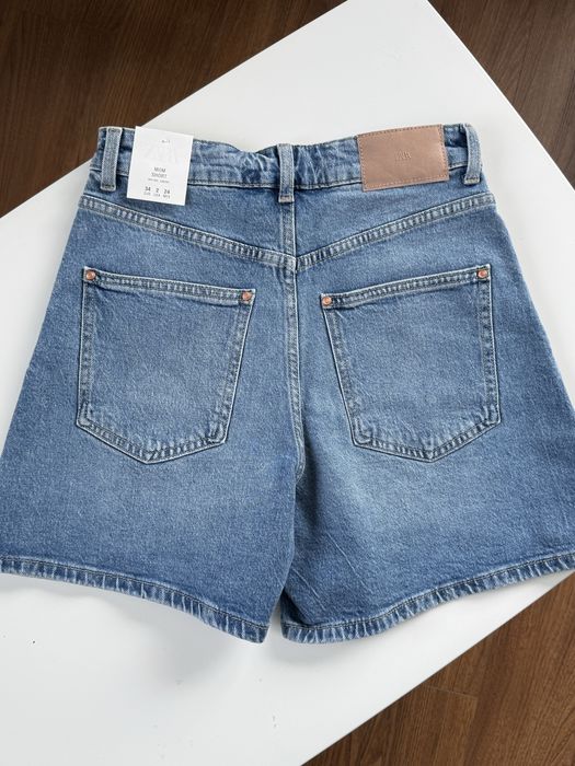 Zara mom джинсові шорти 34, zara джинсовые шорты Хс/С